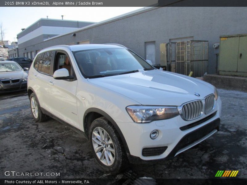 Alpine White / Saddle Brown 2015 BMW X3 xDrive28i