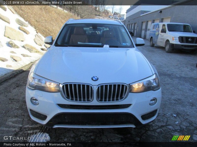 Alpine White / Saddle Brown 2015 BMW X3 xDrive28i