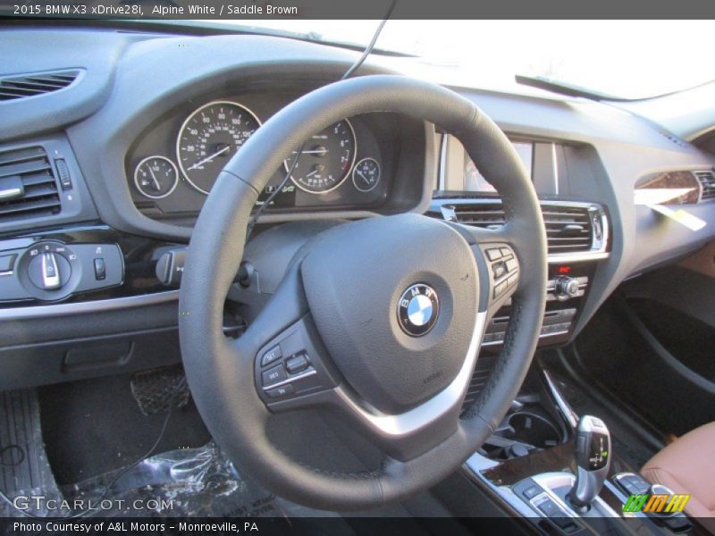 Alpine White / Saddle Brown 2015 BMW X3 xDrive28i