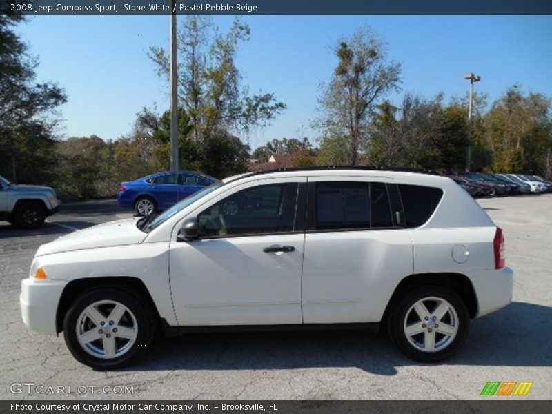 Stone White / Pastel Pebble Beige 2008 Jeep Compass Sport