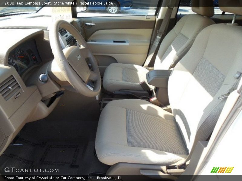 Stone White / Pastel Pebble Beige 2008 Jeep Compass Sport