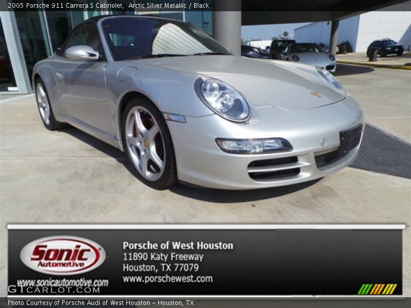 Arctic Silver Metallic / Black 2005 Porsche 911 Carrera S Cabriolet