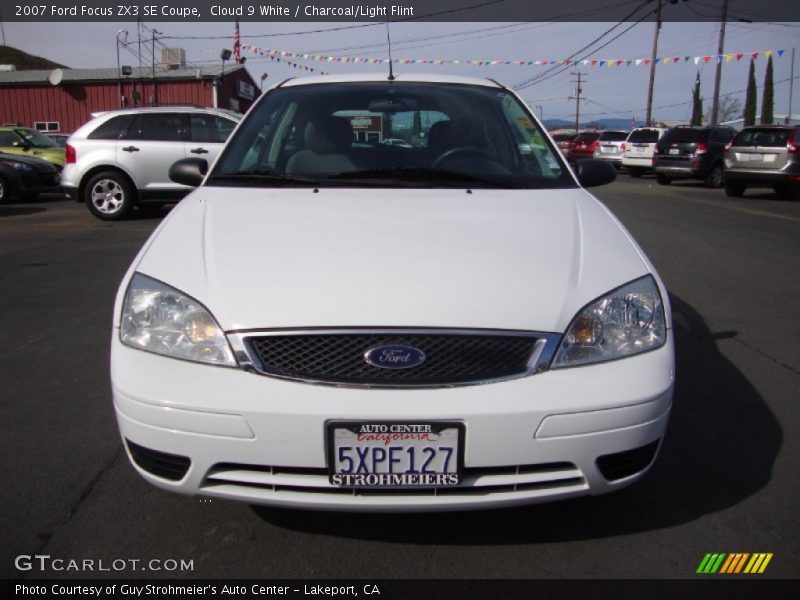 Cloud 9 White / Charcoal/Light Flint 2007 Ford Focus ZX3 SE Coupe