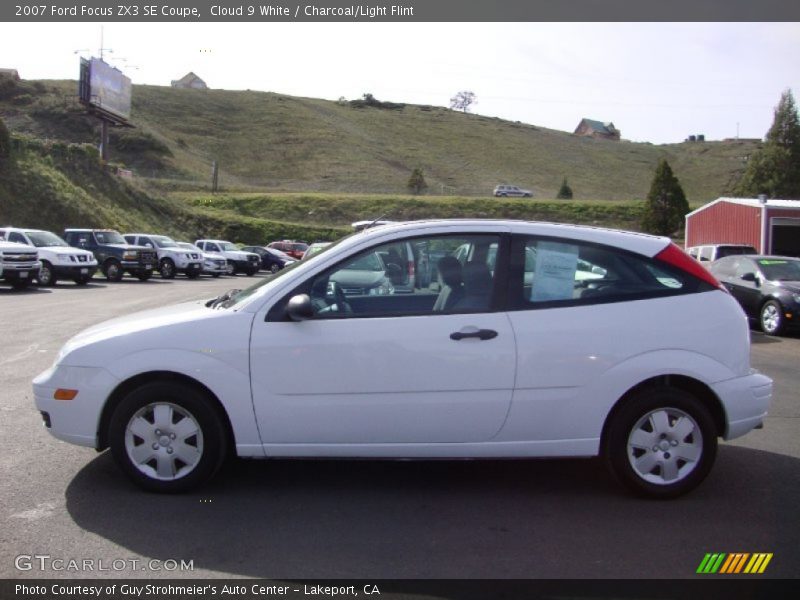 Cloud 9 White / Charcoal/Light Flint 2007 Ford Focus ZX3 SE Coupe