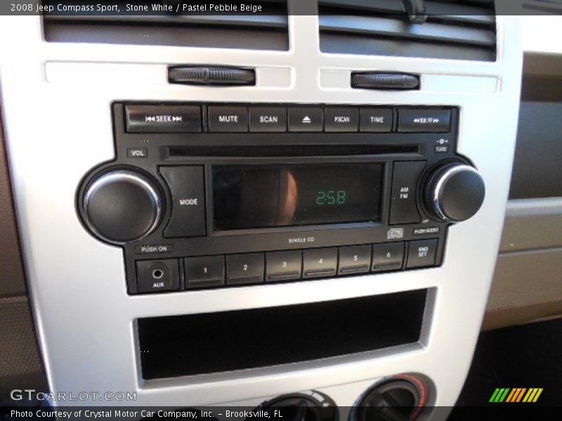 Stone White / Pastel Pebble Beige 2008 Jeep Compass Sport