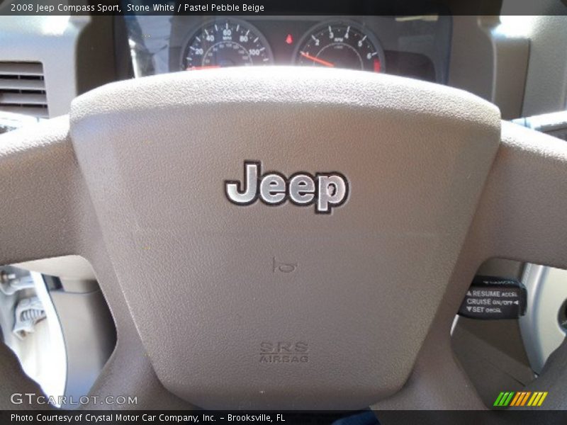 Stone White / Pastel Pebble Beige 2008 Jeep Compass Sport