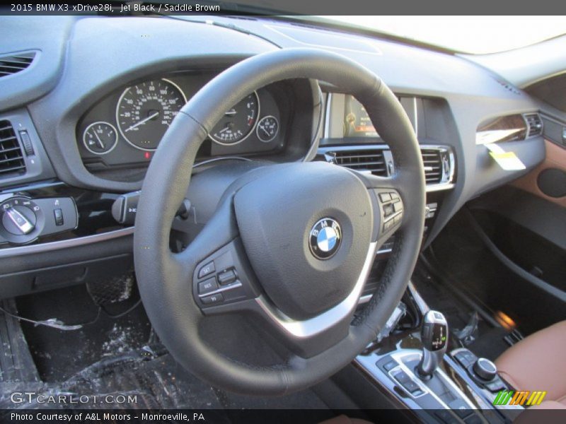 Jet Black / Saddle Brown 2015 BMW X3 xDrive28i