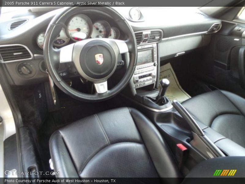 Arctic Silver Metallic / Black 2005 Porsche 911 Carrera S Cabriolet