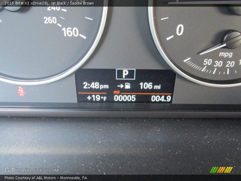 Jet Black / Saddle Brown 2015 BMW X3 xDrive28i