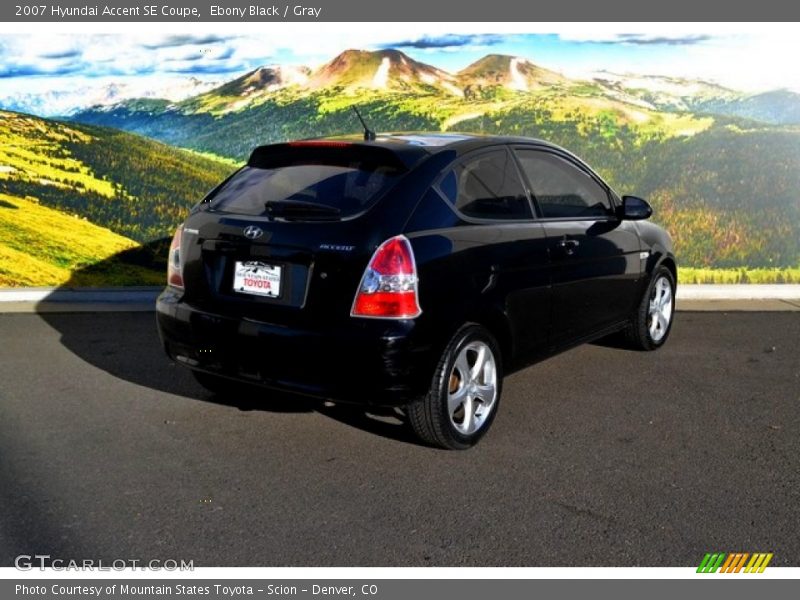 Ebony Black / Gray 2007 Hyundai Accent SE Coupe