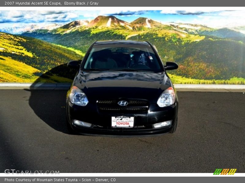 Ebony Black / Gray 2007 Hyundai Accent SE Coupe