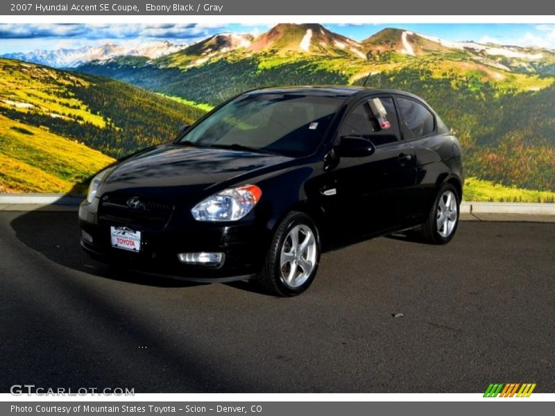 Ebony Black / Gray 2007 Hyundai Accent SE Coupe