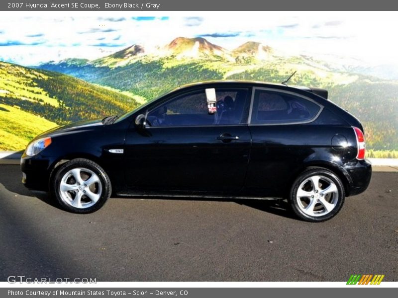 Ebony Black / Gray 2007 Hyundai Accent SE Coupe