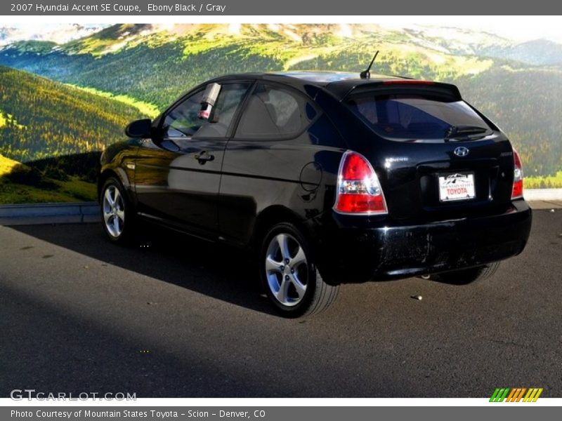 Ebony Black / Gray 2007 Hyundai Accent SE Coupe