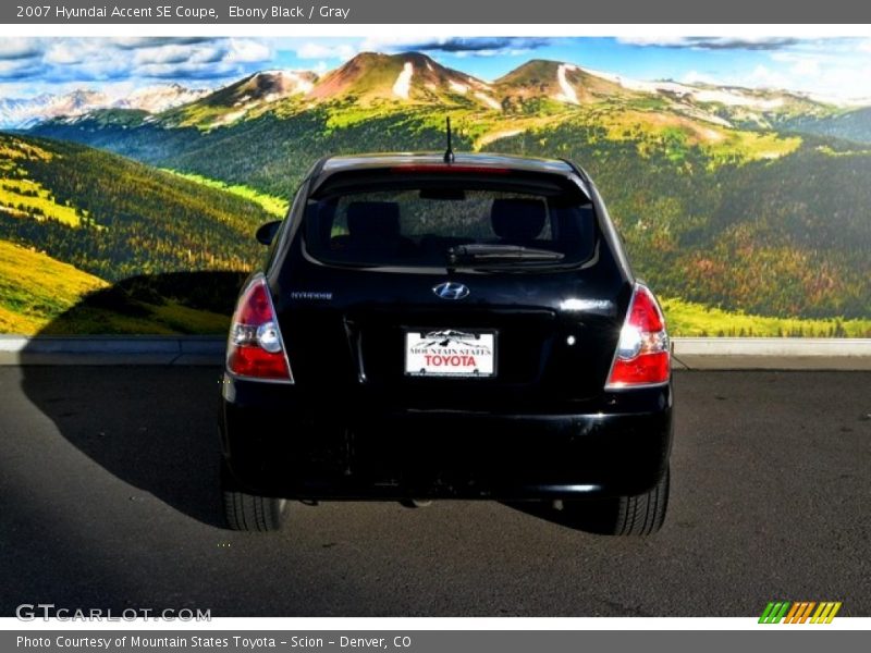 Ebony Black / Gray 2007 Hyundai Accent SE Coupe