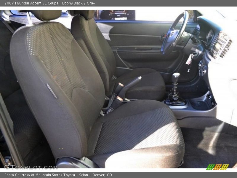 Ebony Black / Gray 2007 Hyundai Accent SE Coupe