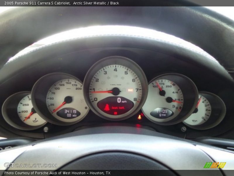 Arctic Silver Metallic / Black 2005 Porsche 911 Carrera S Cabriolet