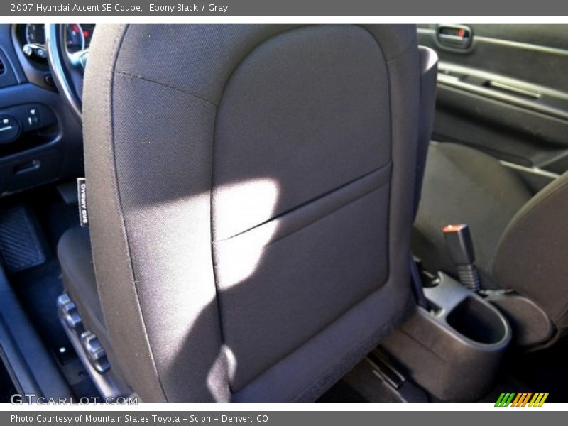 Ebony Black / Gray 2007 Hyundai Accent SE Coupe