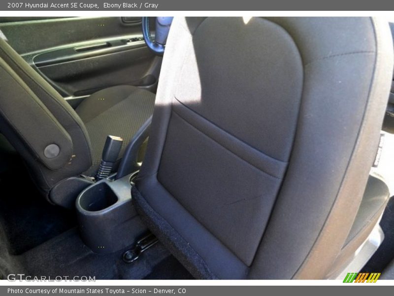 Ebony Black / Gray 2007 Hyundai Accent SE Coupe