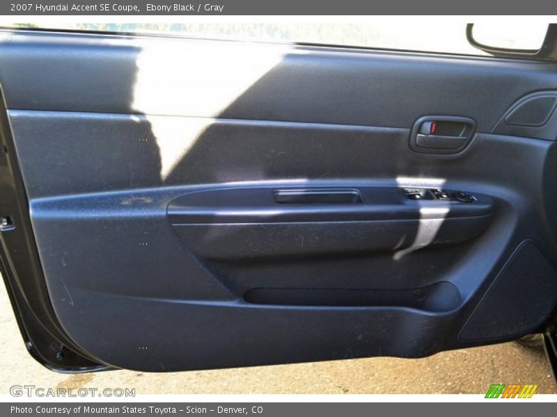 Ebony Black / Gray 2007 Hyundai Accent SE Coupe