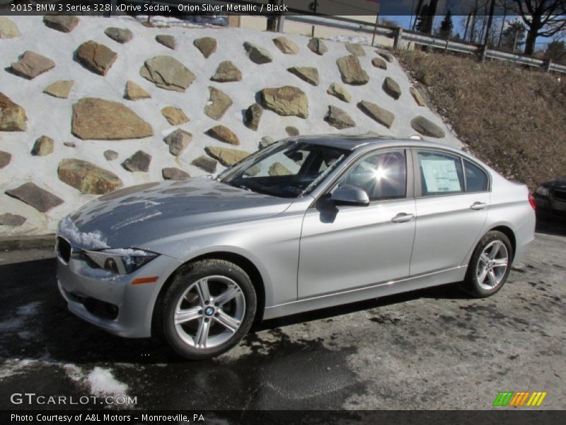 Orion Silver Metallic / Black 2015 BMW 3 Series 328i xDrive Sedan