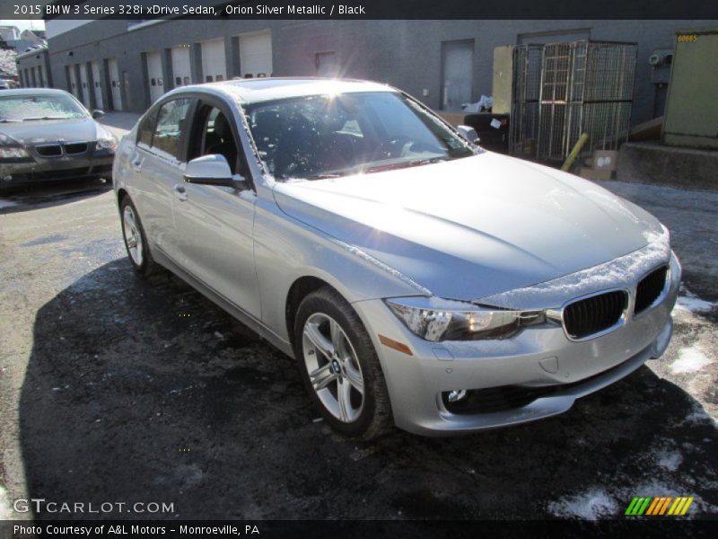 Orion Silver Metallic / Black 2015 BMW 3 Series 328i xDrive Sedan