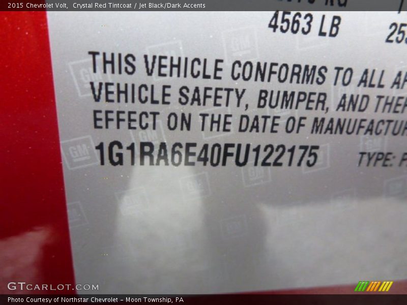 Crystal Red Tintcoat / Jet Black/Dark Accents 2015 Chevrolet Volt