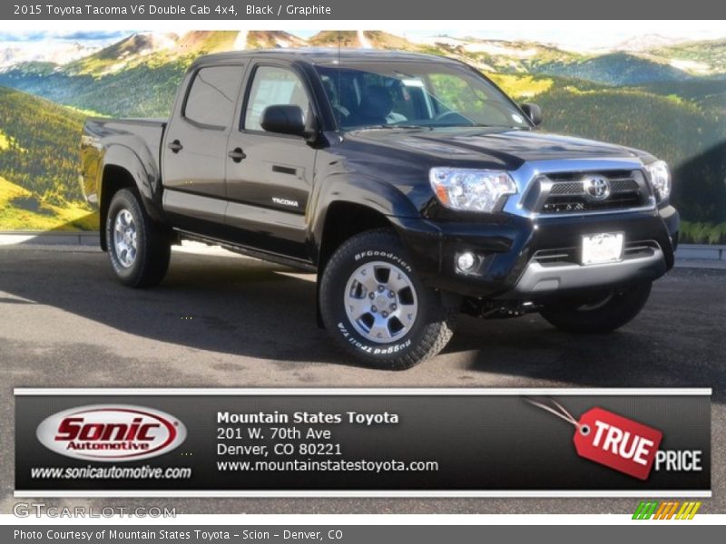 Black / Graphite 2015 Toyota Tacoma V6 Double Cab 4x4