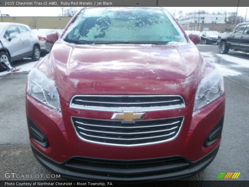 Ruby Red Metallic / Jet Black 2015 Chevrolet Trax LS AWD