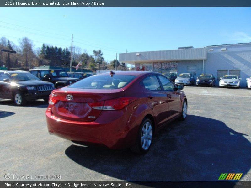 Sparkling Ruby / Beige 2013 Hyundai Elantra Limited