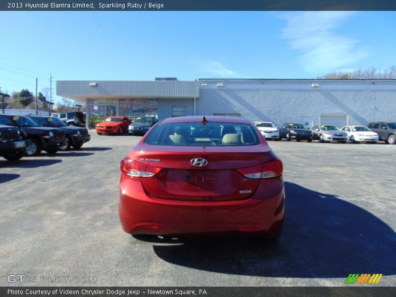Sparkling Ruby / Beige 2013 Hyundai Elantra Limited