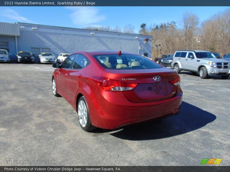 Sparkling Ruby / Beige 2013 Hyundai Elantra Limited