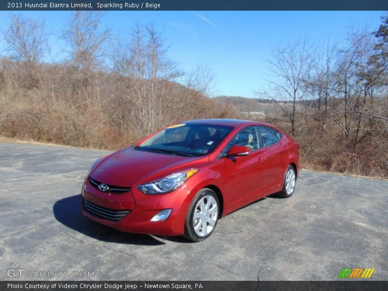 Sparkling Ruby / Beige 2013 Hyundai Elantra Limited