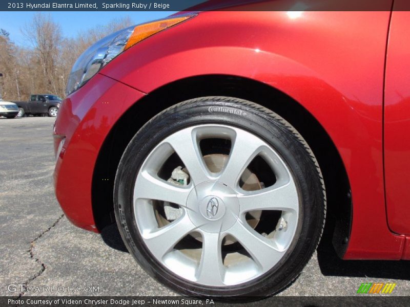 Sparkling Ruby / Beige 2013 Hyundai Elantra Limited