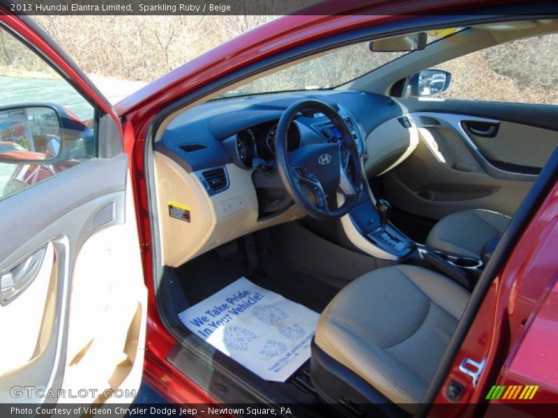 Sparkling Ruby / Beige 2013 Hyundai Elantra Limited