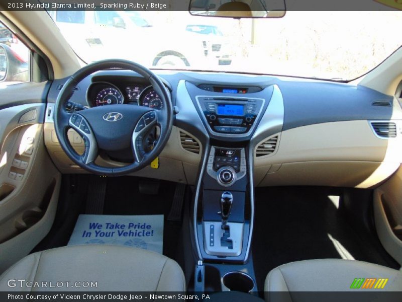 Sparkling Ruby / Beige 2013 Hyundai Elantra Limited