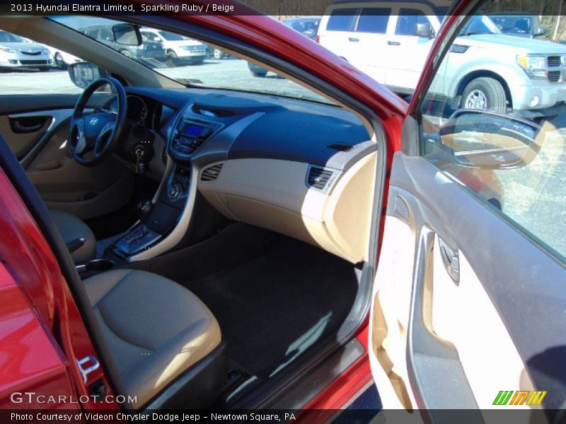 Sparkling Ruby / Beige 2013 Hyundai Elantra Limited