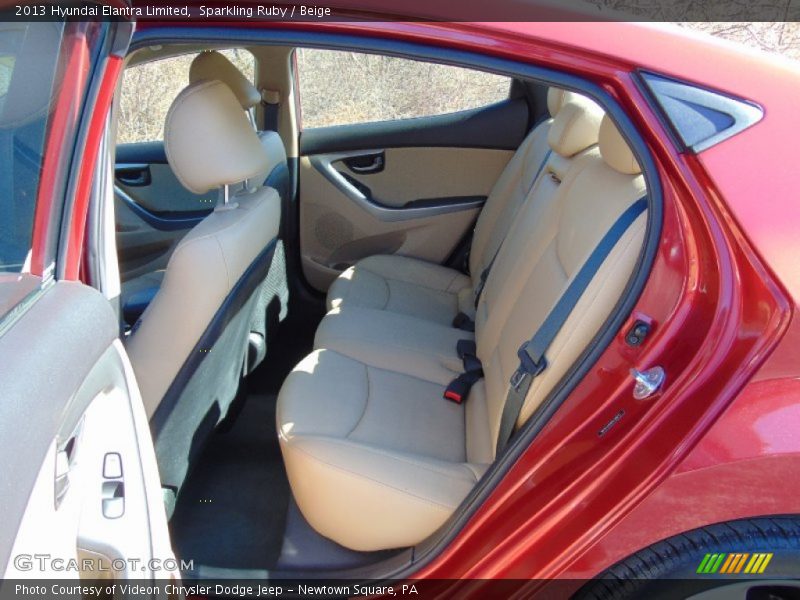 Sparkling Ruby / Beige 2013 Hyundai Elantra Limited