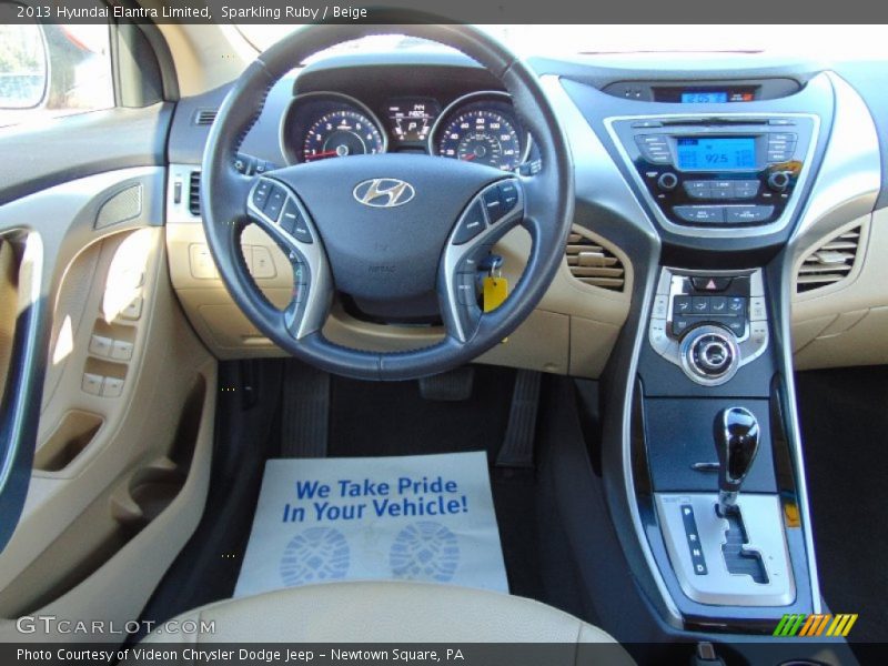 Sparkling Ruby / Beige 2013 Hyundai Elantra Limited