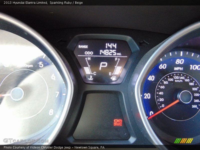 Sparkling Ruby / Beige 2013 Hyundai Elantra Limited