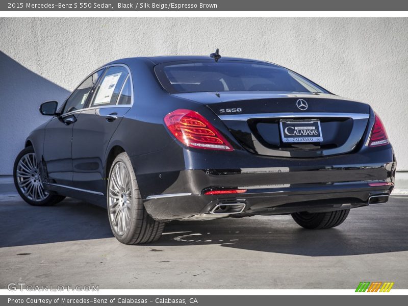 Black / Silk Beige/Espresso Brown 2015 Mercedes-Benz S 550 Sedan