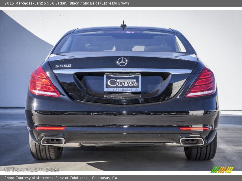 Black / Silk Beige/Espresso Brown 2015 Mercedes-Benz S 550 Sedan