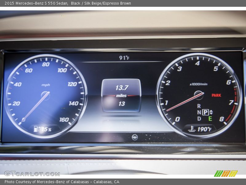 Black / Silk Beige/Espresso Brown 2015 Mercedes-Benz S 550 Sedan