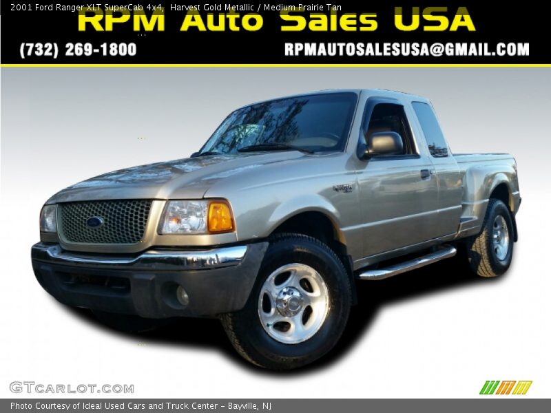 Harvest Gold Metallic / Medium Prairie Tan 2001 Ford Ranger XLT SuperCab 4x4