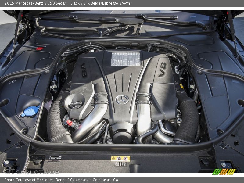 Black / Silk Beige/Espresso Brown 2015 Mercedes-Benz S 550 Sedan
