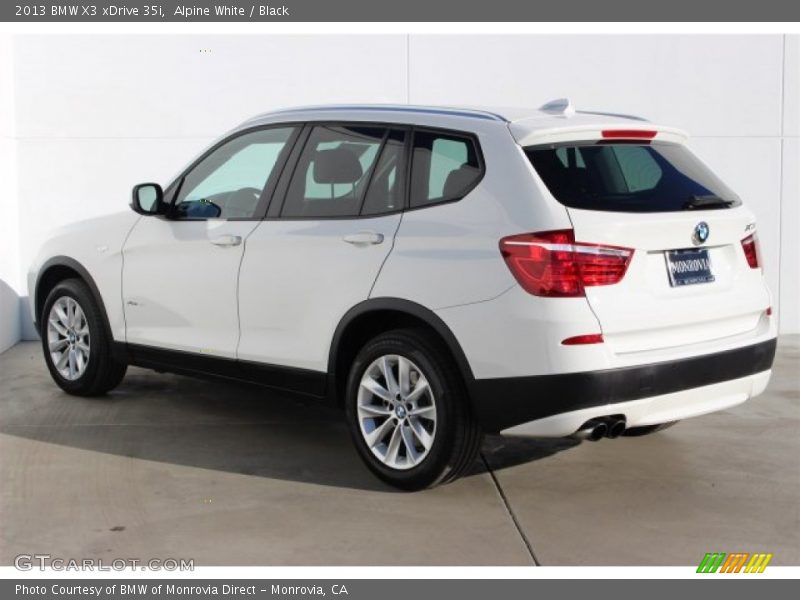 Alpine White / Black 2013 BMW X3 xDrive 35i