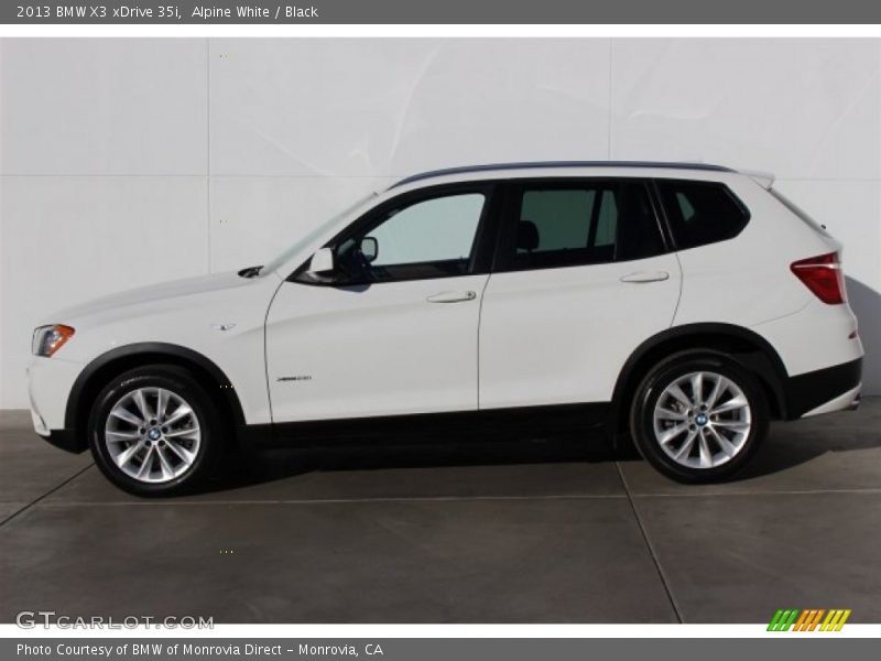 Alpine White / Black 2013 BMW X3 xDrive 35i