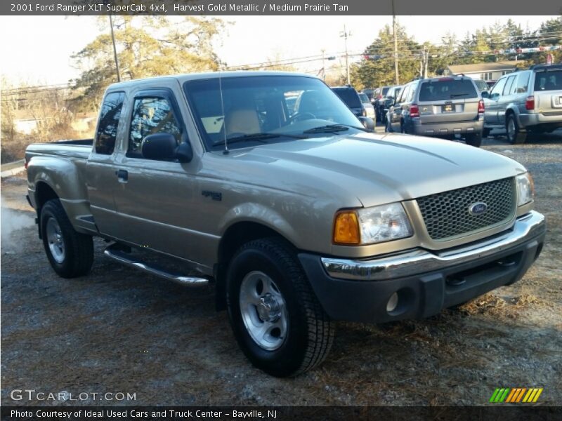 Harvest Gold Metallic / Medium Prairie Tan 2001 Ford Ranger XLT SuperCab 4x4