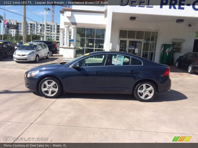 Caspian Blue Metallic / Beechwood Brown/Off Black 2012 Volvo S60 T5