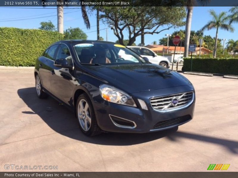 Caspian Blue Metallic / Beechwood Brown/Off Black 2012 Volvo S60 T5